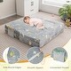 preview thumbnail 7 of 7, Grey Kids Play Sofa with Ottoman and Removable Machine Washable Cover - 42" x 20.5" x 16.5" (L x W x H)