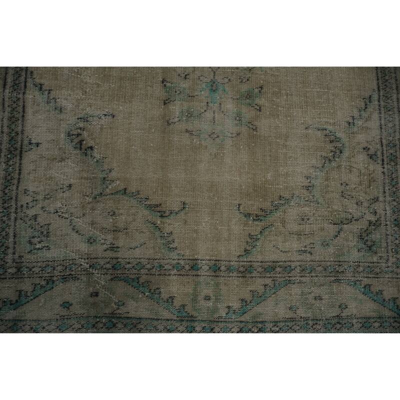 Hand Knotted Oriental 100% Wool Carpet Transitional Floral Beige & Ivories Anatolian Area Rug - 9' 4'' X 5' 10''