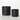 8.25"H Sullivans Onyx Footed Planter Pots Set of 2, Black - 8"L x 8"W x 8.25"H, 6"L x 6"W x 6"H