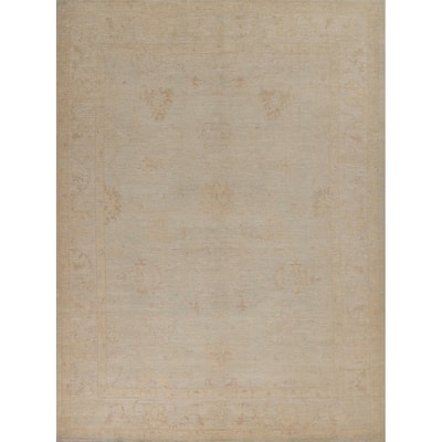 Vegetable Dye Muted Oushak Oriental Area Rug Wool Hand-knotted Carpet - 8'5" x 10'6"