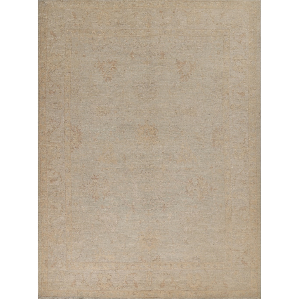Vegetable Dye Muted Oushak Oriental Area Rug Wool Hand-knotted Carpet - 8'5" x 10'6"