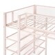 preview thumbnail 12 of 37, Modern Style Twin Size Metal Loft Bed with 4-Tier Shelves and Storage, Creative Structure, Storage Space, Good Stability, Pink