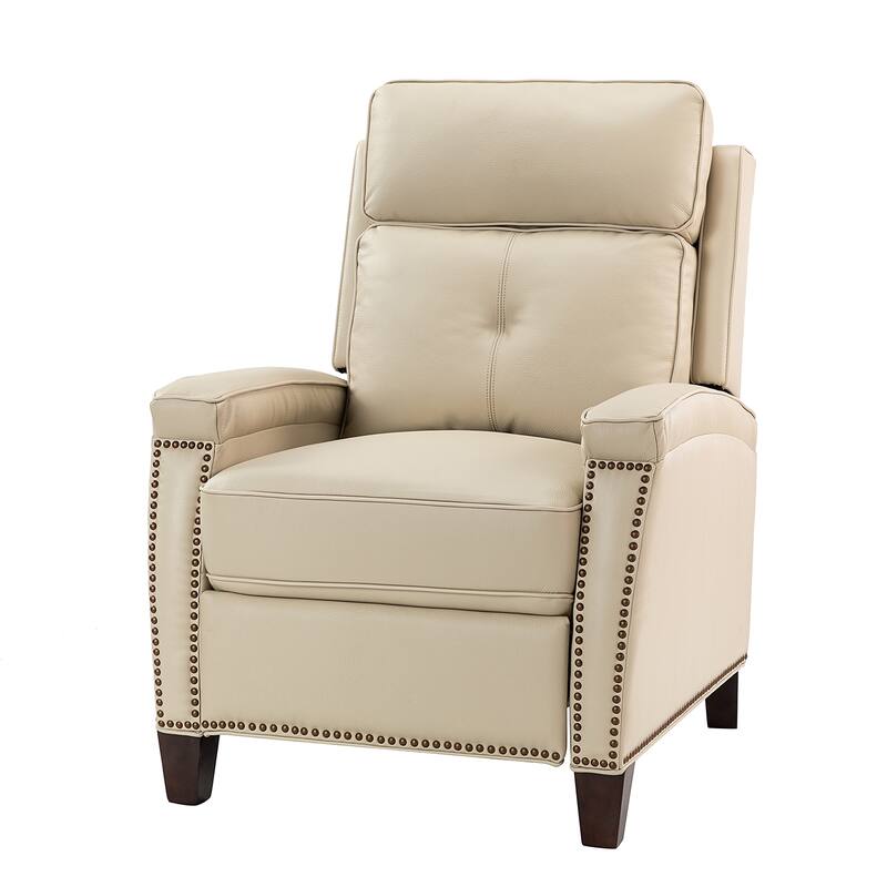 Gaspar Mid-Century Modern Pushback Recliner with Nailhead Trim by HULALA HOME