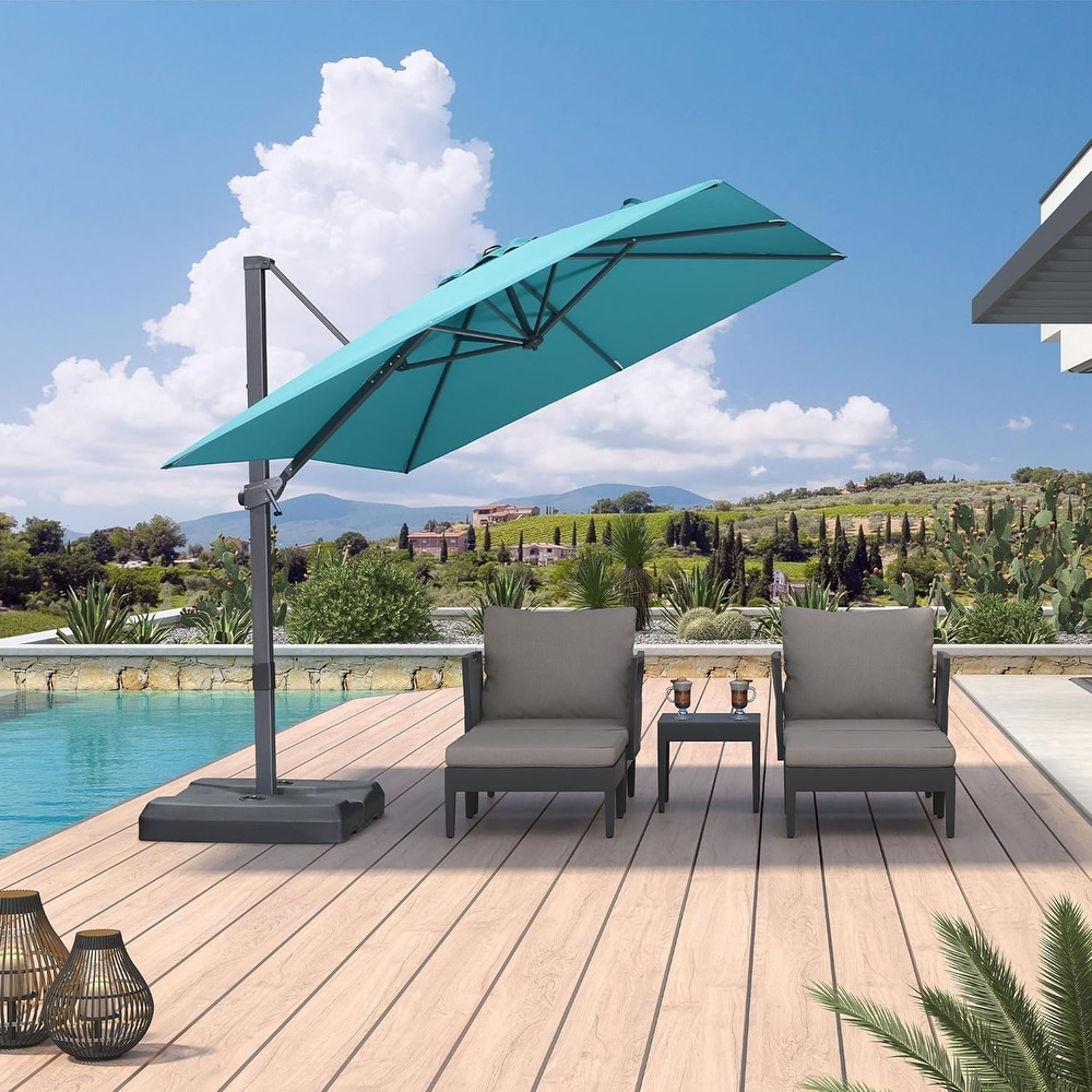 8 ft patio umbrellas PURPLE LEAF Umbrella 8' x 8' Excellent 240 GSM UV Protection Beige The canopy gracefully tilts to one side JEAREY 8-ft Iron Orange Crank