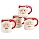 preview thumbnail 1 of 1, Certified International Santa's Secret 3-D Mugs, Set of 4