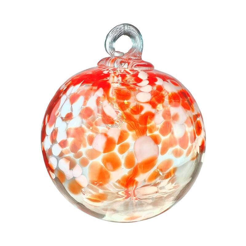 Tree Of Life 6In Nova Hand Blown Glass Ball With Stake