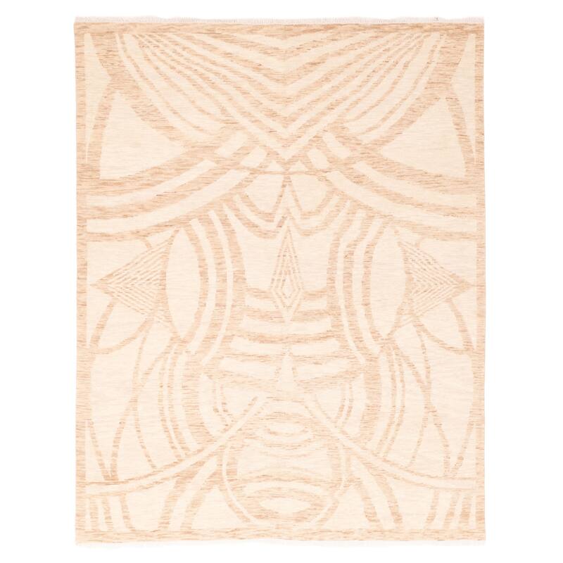 ECARPETGALLERY Hand-knotted Pak Finest Marrakesh Cream Wool Rug - 8'0 x 9'10