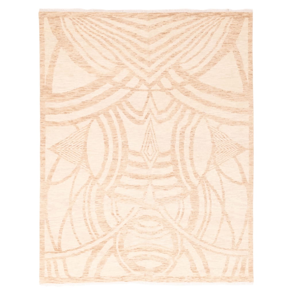 ECARPETGALLERY Hand-knotted Pak Finest Marrakesh Cream Wool Rug - 8'0 x 9'10
