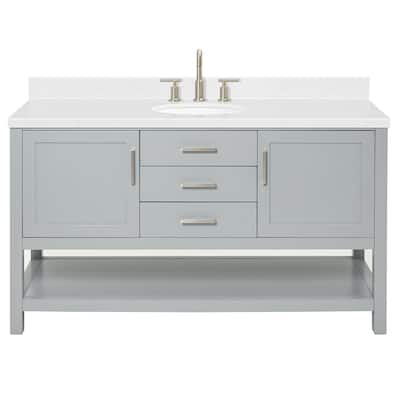 Ariel R060SCQOVO Bayhill 60" Free Standing Single Basin Vanity Set