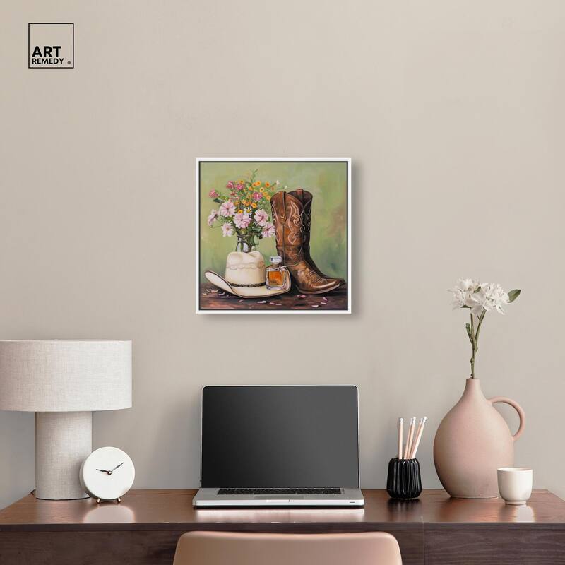 Spring Green Cowboy Necessities Canvas by Art Remedy