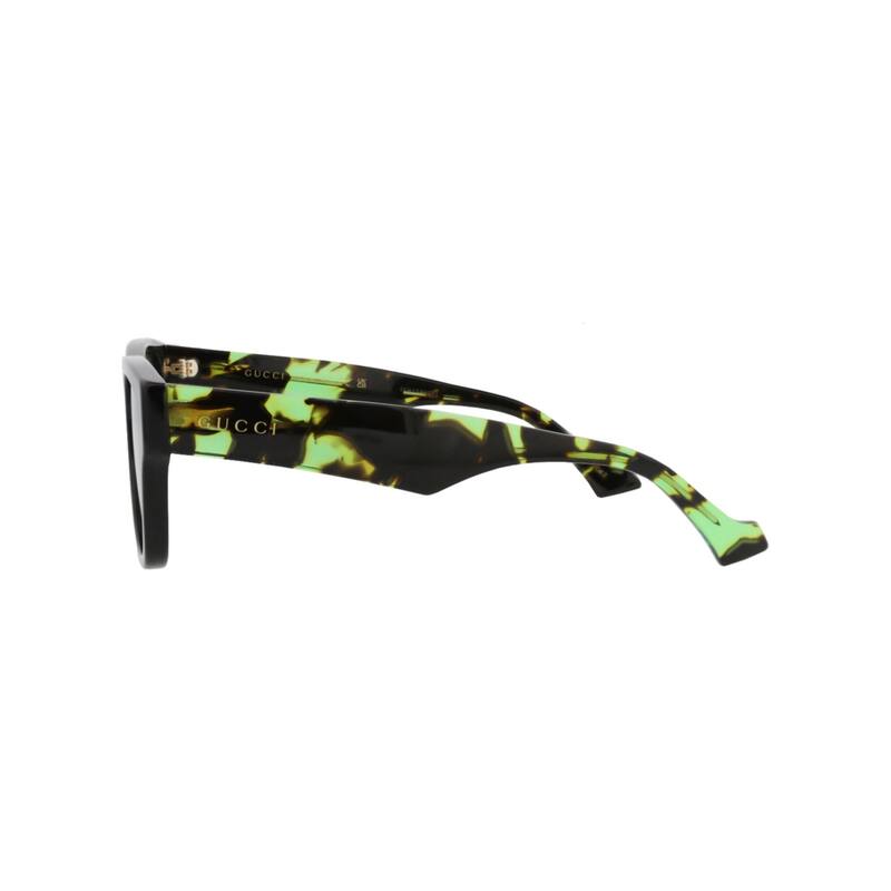 Gucci Square-Frame Recycled Acetate Sunglasses - Black Havana Green - NS