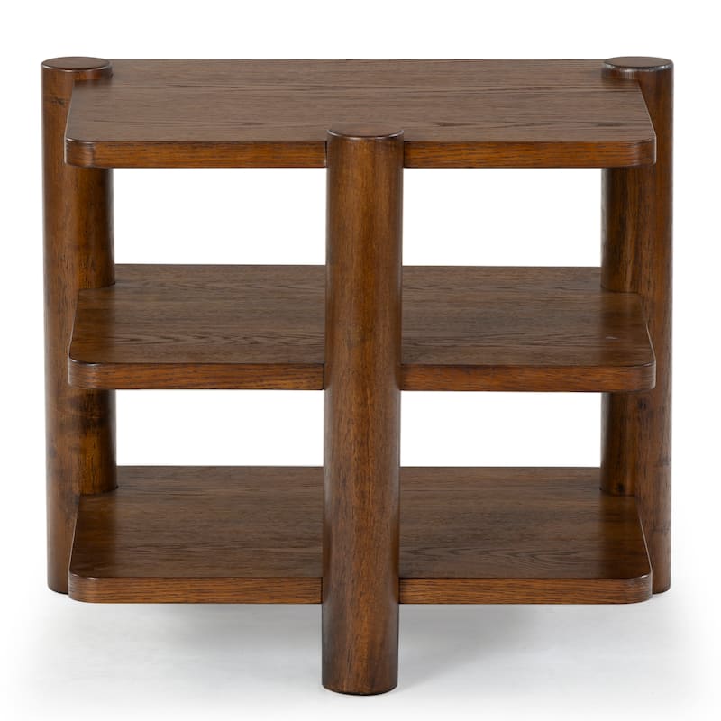 SAFAVIEH Couture Edisyn 3 Shelf Wood Accent Table - 24"W x 21"D x 21"H