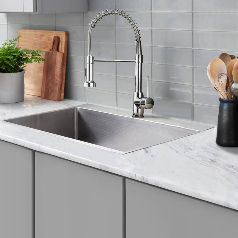 Topcraft Pulldown Spray Single Handle Kitchen Faucet