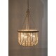 Boho Wood Beads 4-light Chandelier Empire Weathered Coastal Ceiling Light for Dining Room - D15.5"*H87" 1 of 1 uploaded by a customer