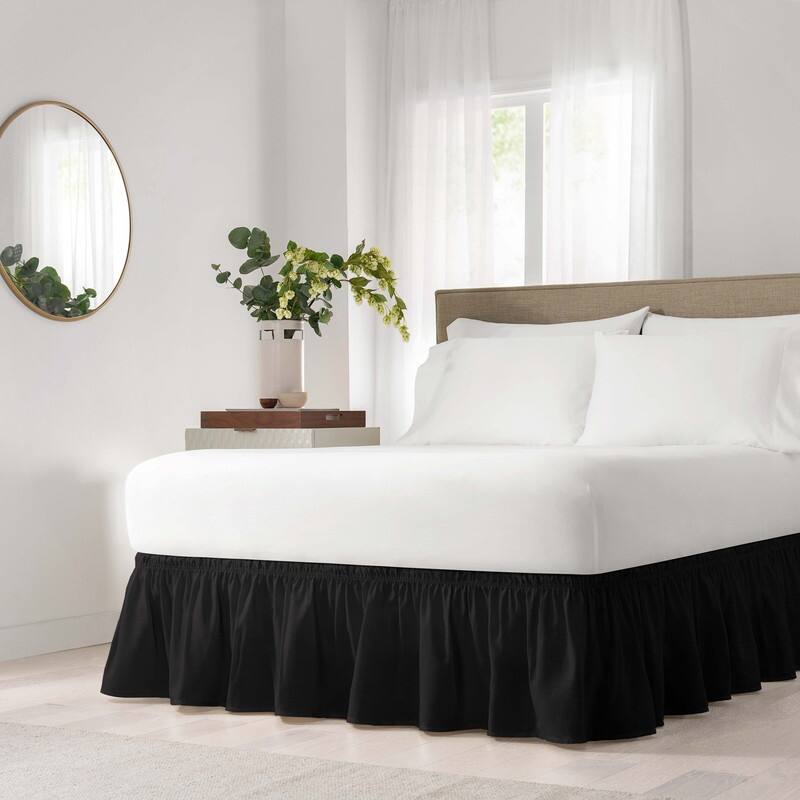 EasyFit Wrap Around Solid Ruffled Bed Skirt