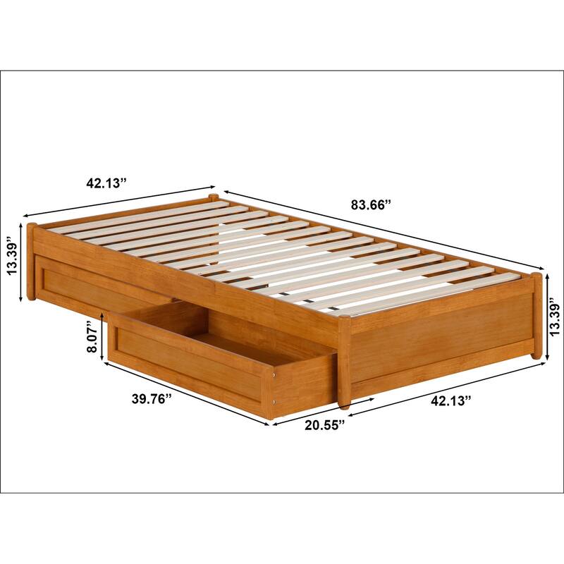 Barcelona Panel Platform Bed with Storage Drawers