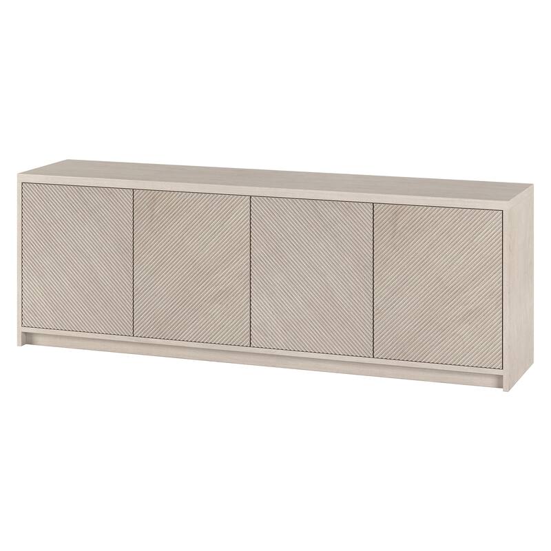 Renad Rectangular Fluted TV Stand for TV's up to 78" - 70" Wide