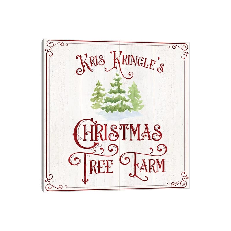 iCanvas "Vintage Christmas Signs VI-Tree Farm" by Tara Reed Canvas Print