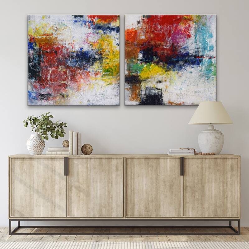 'Rejuventated I/II' 2 Pc Wrapped Canvas Wall Art Set by Norman Wyatt Jr.