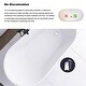 preview thumbnail 8 of 11, Acrylic Freestanding Flatbottom Soaking Bathtub in White