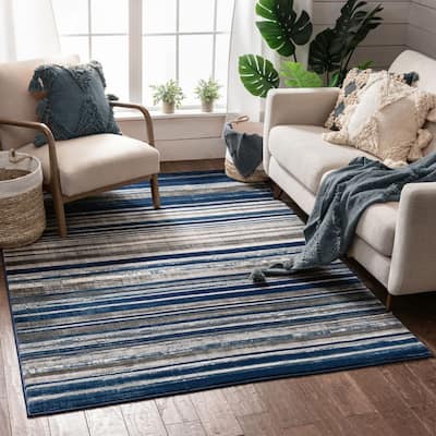 Well Woven Amba Signature Stripes Stripes Modern Area Rug