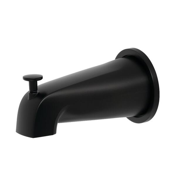 slide 2 of 9, Kingston Brass Showerscape Diverter Tub Spout with Flange Matte Black