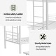 preview thumbnail 5 of 16, White Bunk Bed with Guardrail, Twin Over Twin Size