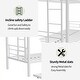 preview thumbnail 6 of 13, White Twin over Twin Size Metal Heavy-duty Bunk Bed with Noise Reduced, Safety Guardrail