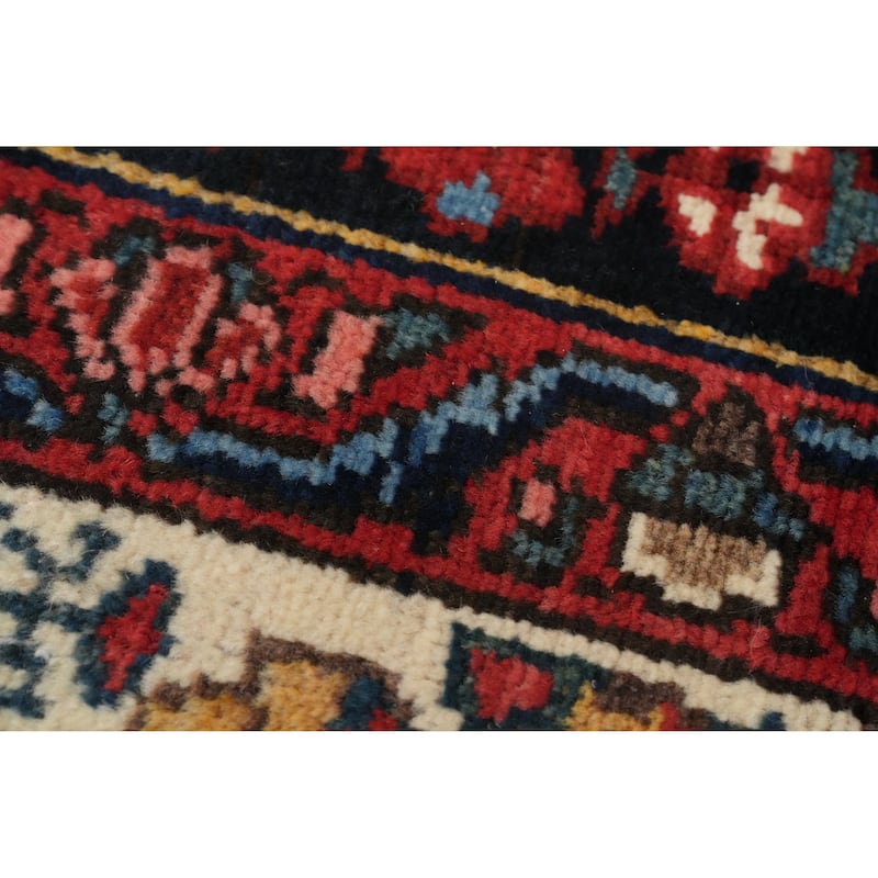Hand Knotted Oriental 100% Wool Carpet Traditional Floral Beige & Ivories Bakhtiari Area Rug - 13' 1'' X 6' 1''