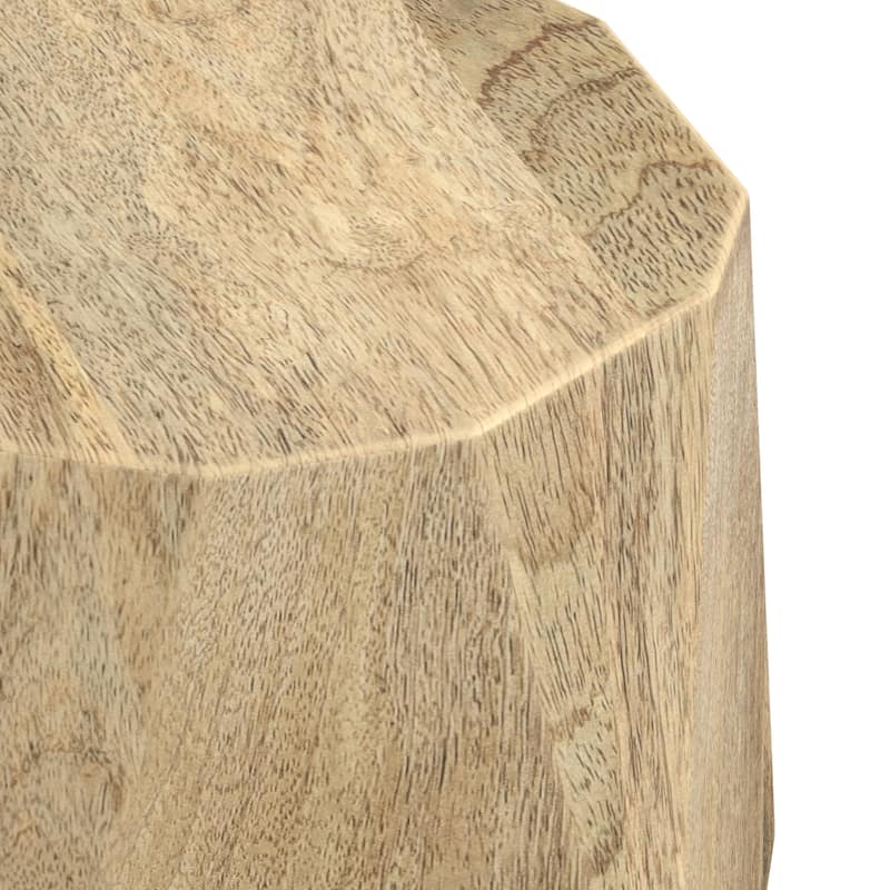 WYNDENHALL Saber 15" Wide Solid Mango Contemporary End Table in Natural & Assembled