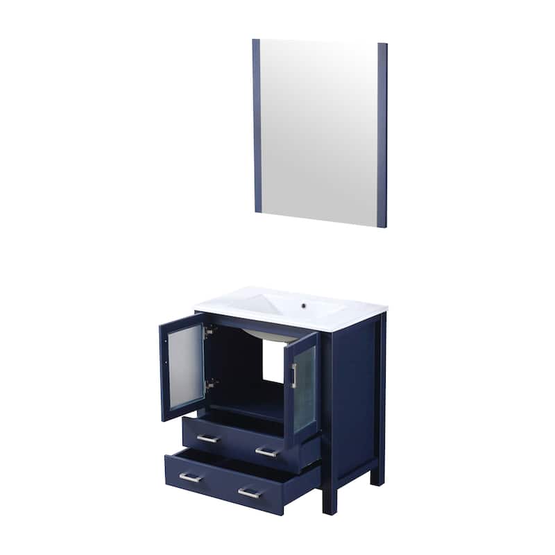 Lexora Volez 30 inch single Bathroom Vanity Countertop Sink With Mirror