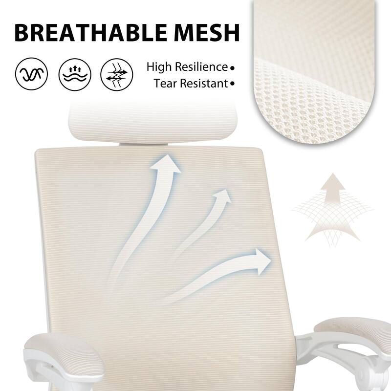 Ergonomic Mesh Office Chair with Adjustable Lumbar Support & Footrest