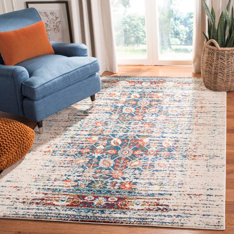 SAFAVIEH Monaco Stojana Boho Rug - 5'1" x 7'7" - Ivory/Blue