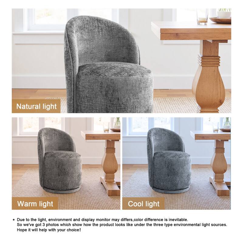 23" W Upholstered Swivel Side Chair for Dining Room, Balcony, Parlour