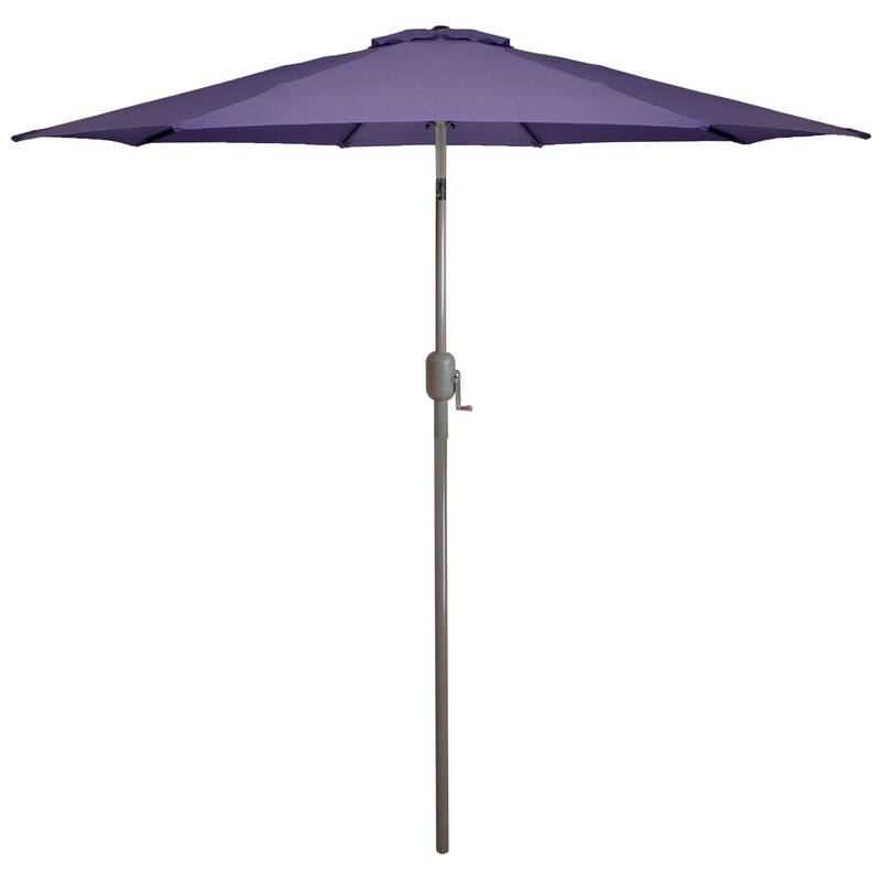 9ft Outdoor Patio Market Umbrella with Hand Crank and Tilt - Purple