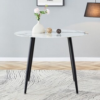 A modern circular dining table - White - On Sale - Bed Bath & Beyond ...