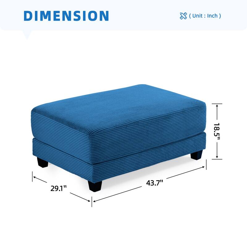 The Contemporary Oversized Corduroy Ottoman