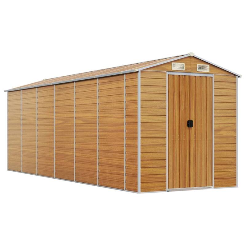 vidaXL Garden Shed Metal Outdoor Storage Shed Anthracite Galvanized Steel