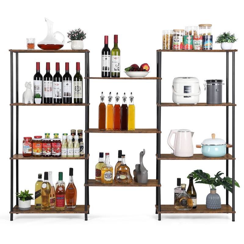 Industrial Bookshelf with 2 Anti-Tipping Strap