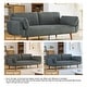 preview thumbnail 14 of 13, 73" W Upholstered Corduroy Convertible Sleeper Sofa Bed with Pillows