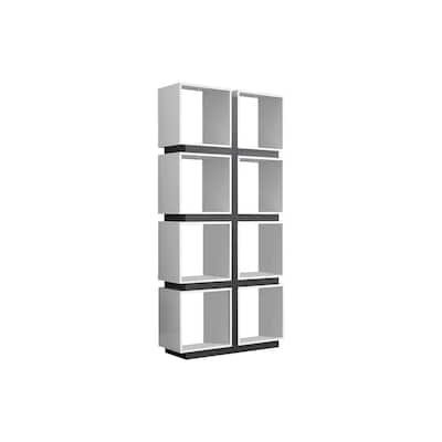 Modern 5 Tier Bookshelf, 71"H Etagere Bookcase with 8 Cube Style Storage Shelves, for Living Room, Office Bedroom