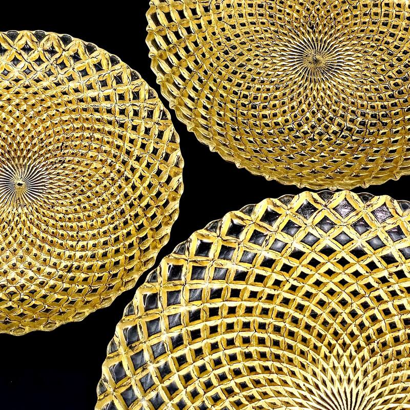 Unique Diamond Pattern Glass Dinner Set Perfect for Everyday Dining and Special Occasions