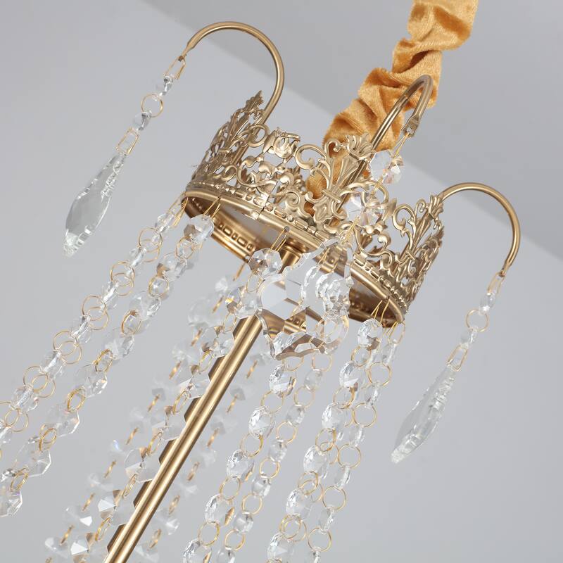 6-Light Candle Design Hanging Crystal Linear Chandelier Lighting for Kitchen Island