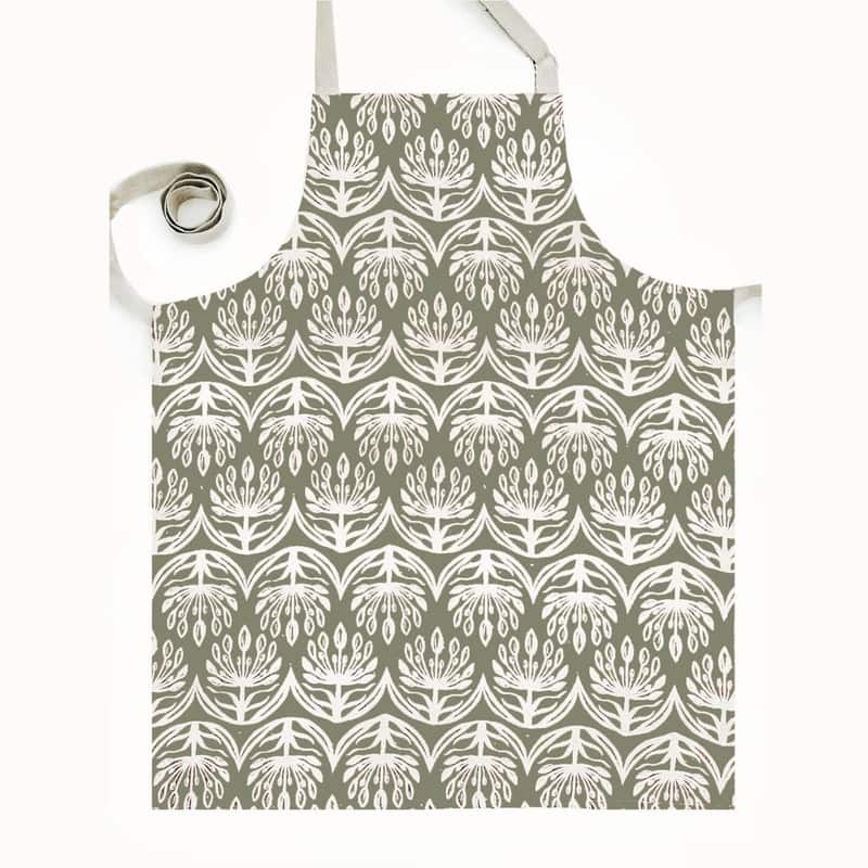 French Home Botanical Apron - Sage