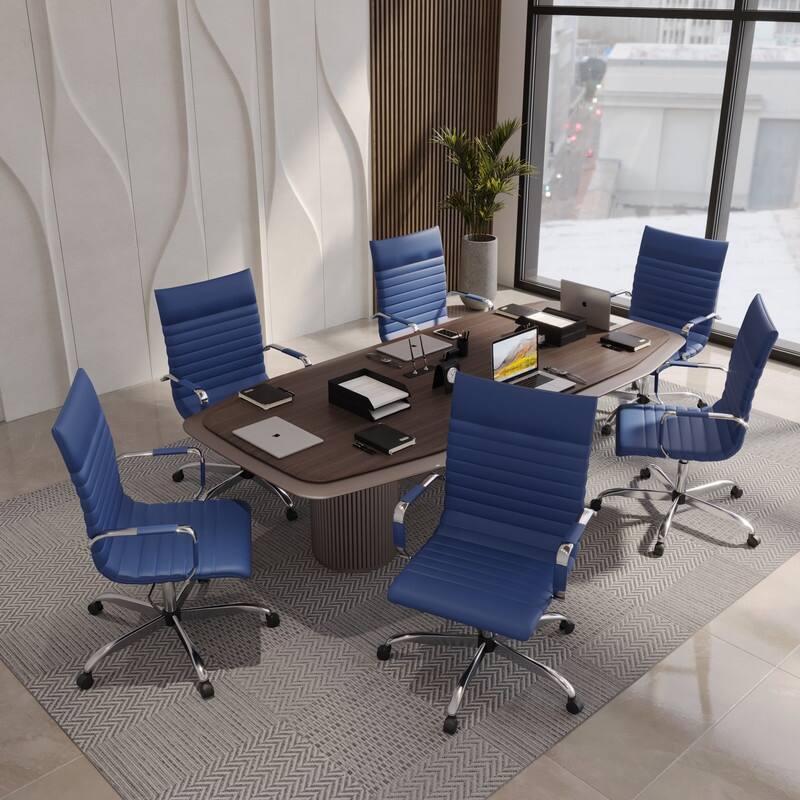 Harris High-Back Leather Executive Office Chair with Metal Frame, Adjustable Height, Tilt Lock, and Swivel for Home/Workspace