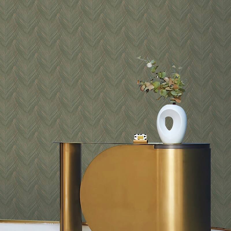 Galerie Wallcoverings Designer Colors Feather Print Shimmer Finish Non-woven Wallpaper Roll