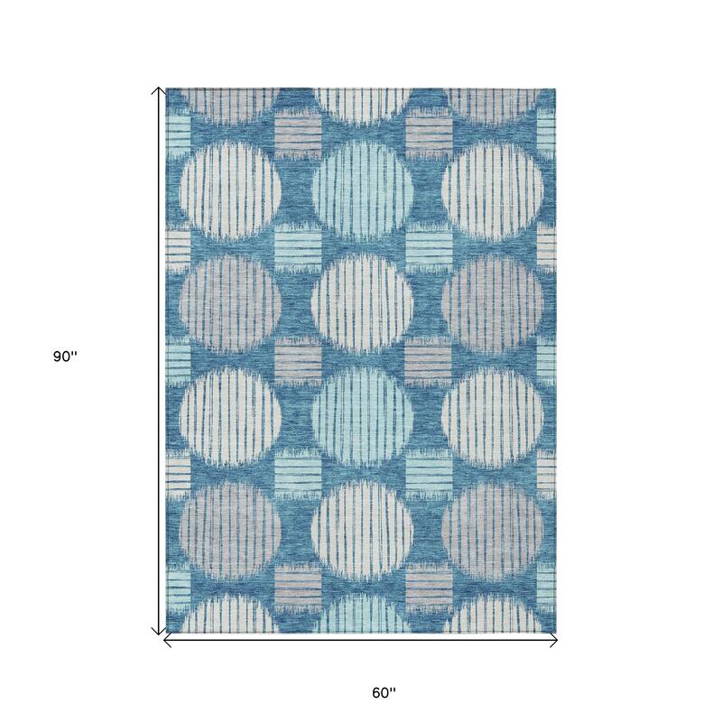 HomeRoots Geometric Transitional Rectangle Outdoor Rug