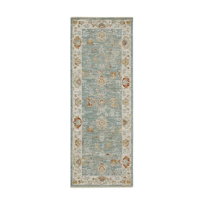 Karastan Amasya Ornamental Area Rug - 2' 7" x 7' 3" - Blue - Runner