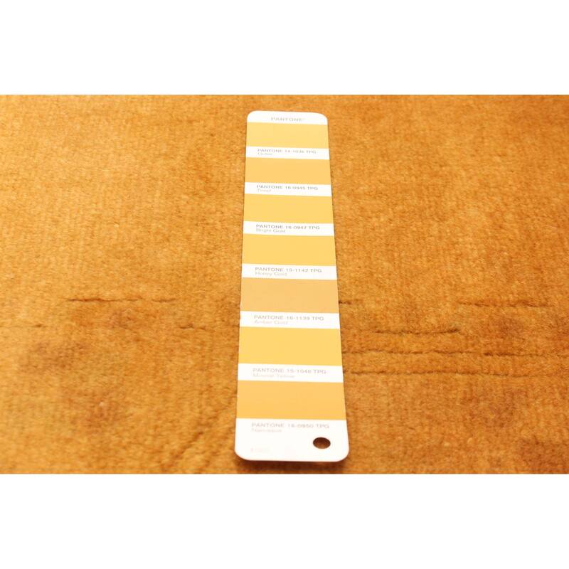 ECARPETGALLERY Hand-knotted Color Transition Light Orange Wool Rug - 2'8 x 6'9