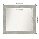 preview thumbnail 107 of 119, Dove Greywash Framed Non-Beveled Custom Wall Mirror, Bathroom Vanity Mirror Outer Size: 40 x 35